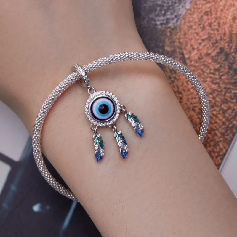 (bilde for) Pandora Style Devil's Eye Dangle - BSC785 - Vis 8