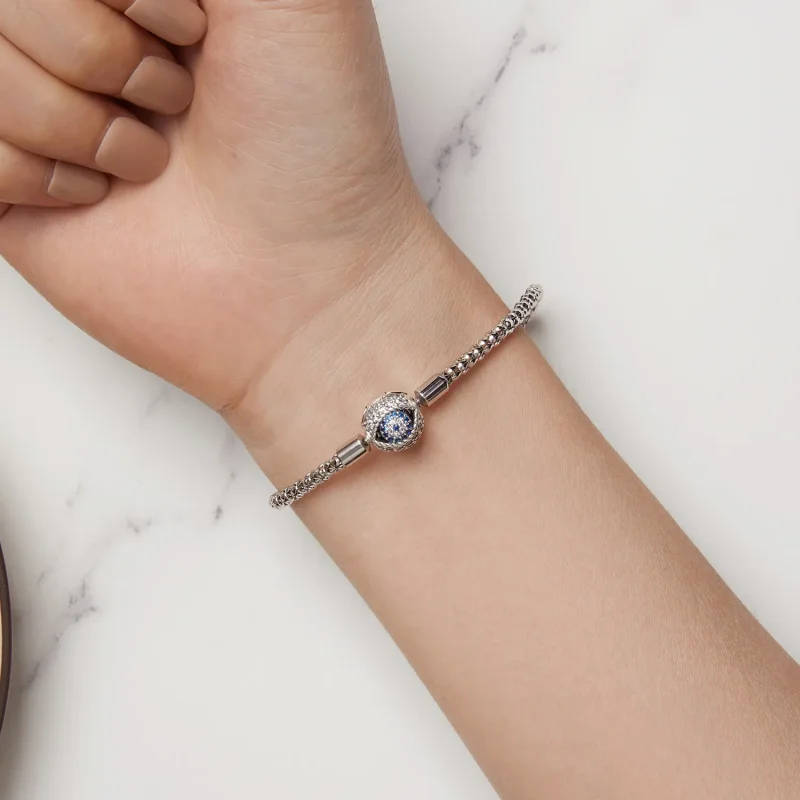(bilde for) Pandora Style Devil's Eye Small Bulb Chain Armbånd - BSB141 - Vis 6