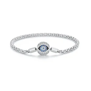 (bilde for) Pandora Style Devil's Eye Small Bulb Chain Armbånd - BSB141