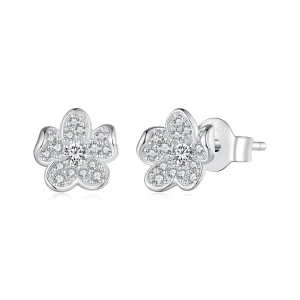 (bilde for) Pandora Style Diamantbelagte ørepynt med blomster - BSE855
