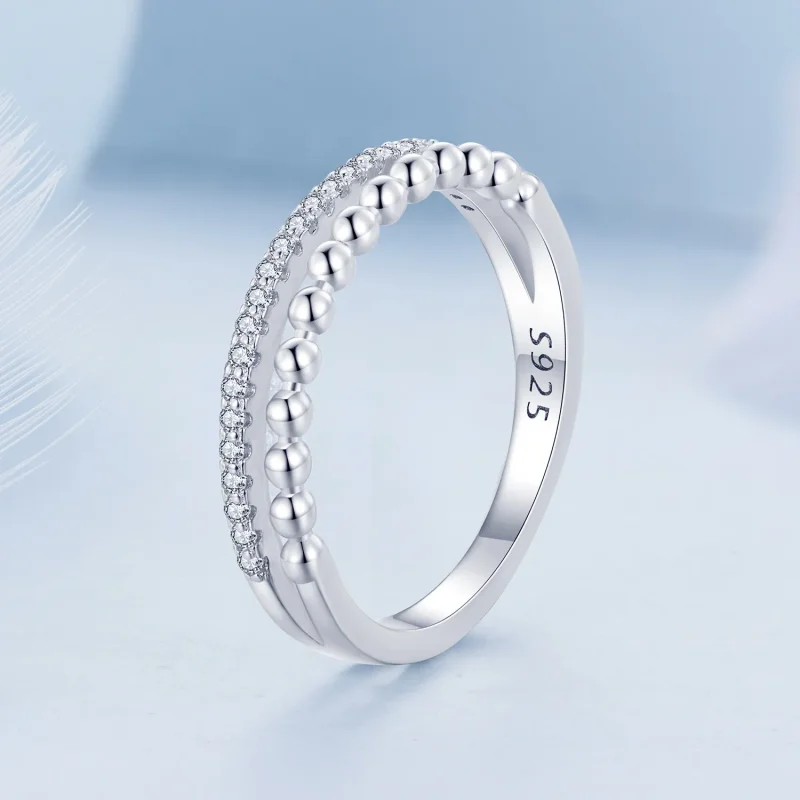 (bilde for) Pandora Style dobbeltlagsring - BSR463 - Vis 2