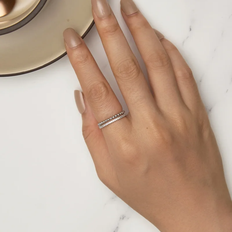 (bilde for) Pandora Style dobbeltlagsring - BSR463 - Vis 5