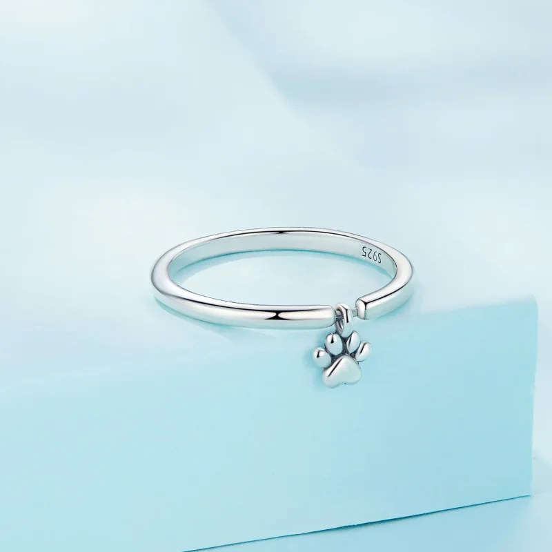 (bilde for) Pandora Style Dog Paw Ring - SCR892 - Vis 2