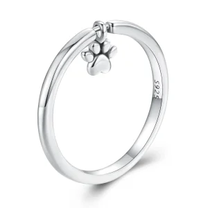 Pandora Style Dog Paw Ring - SCR892 (bilde for) Pandora Style Dog Paw Ring - SCR892