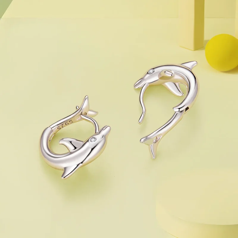 (bilde for) Pandora Style Dolphin Hoop øredobber - BSE881 - Vis 4