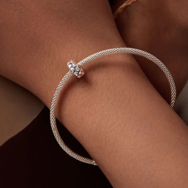 (bilde for) Pandora Style Double Hearts Clip - SCC2637 - Vis 7