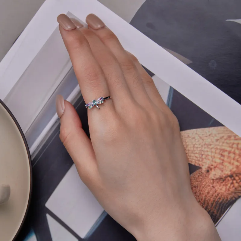 (bilde for) Pandora Style Dragonfly Ring - BSR384 - Vis 6