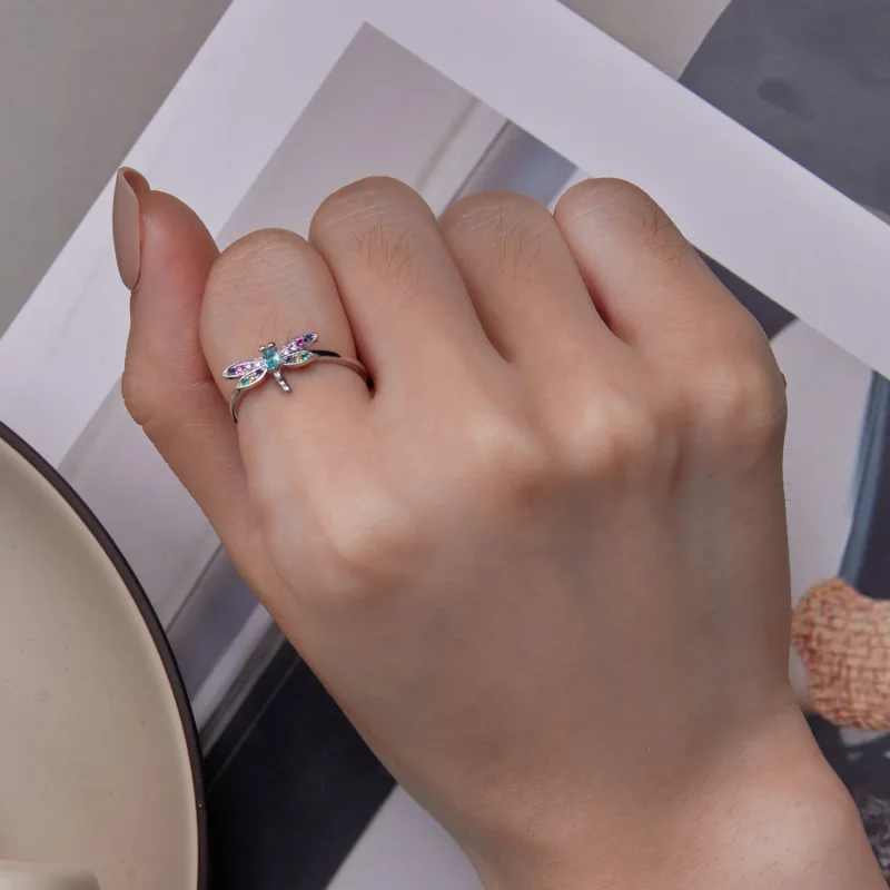 (bilde for) Pandora Style Dragonfly Ring - BSR384 - Vis 7