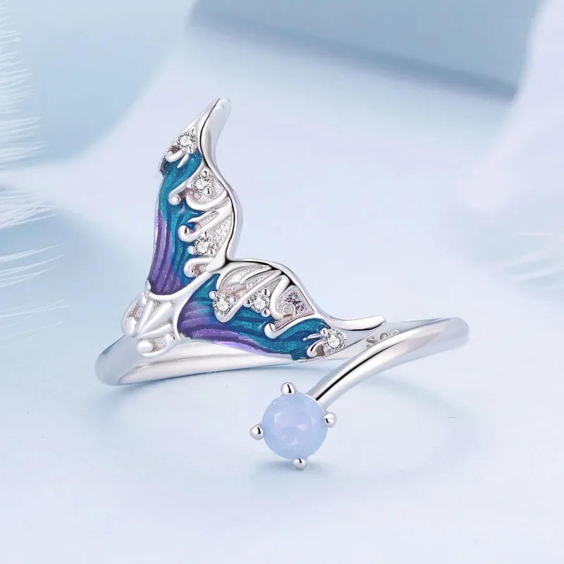 (bilde for) Pandora Style Dream Mermaid Open Ring - BSR494-E - Vis 3