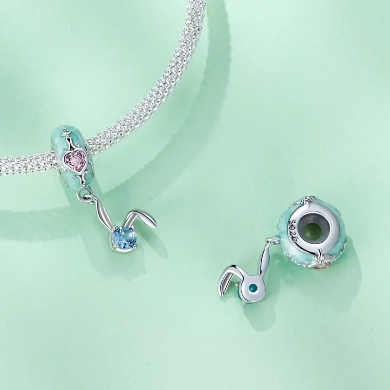 (bilde for) Pandora Style Easter Bunny Silikon Spacer - BSC780 - Vis 4
