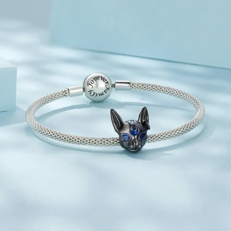(bilde for) Pandora Style Egyptian Cat God Charm - SCC2592 - Vis 5