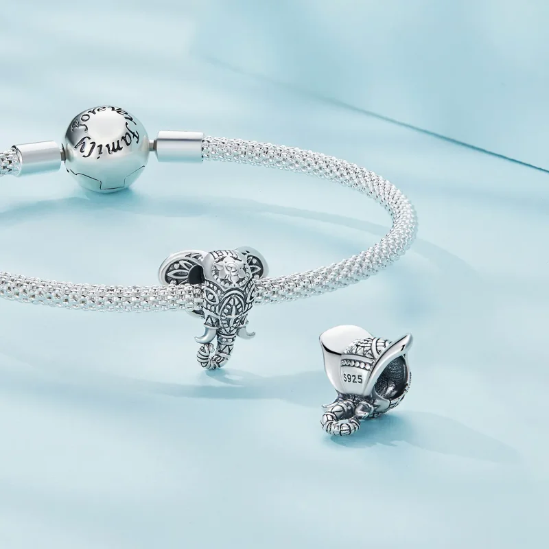 (bilde for) Pandora Style Elephant God Charm - SCC2477 - Vis 4