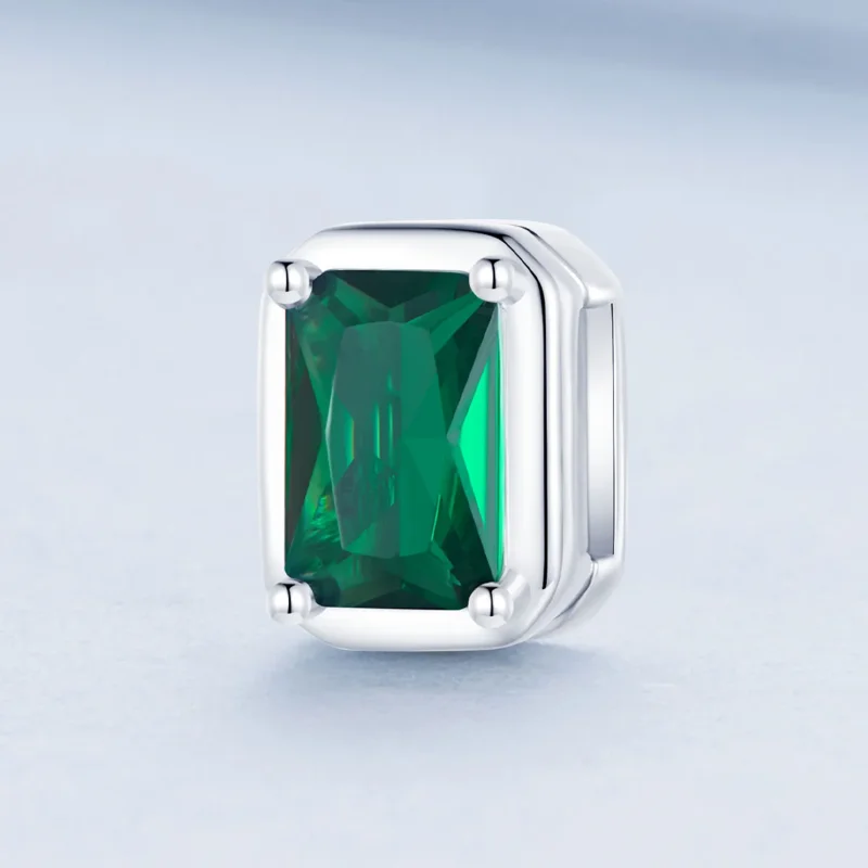(bilde for) Pandora Style Emerald Clip - BSX005 - Vis 2