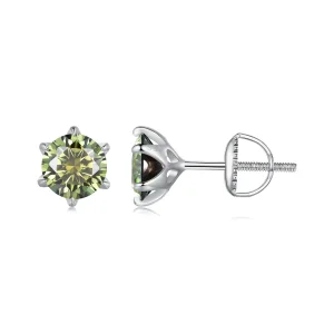 (bilde for) Pandora Style Emeraldmoissanite øredobber - MSE025-LGN