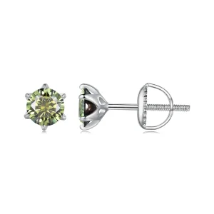 (bilde for) Pandora Style Emeraldmoissanite øredobber - MSE025-SGN