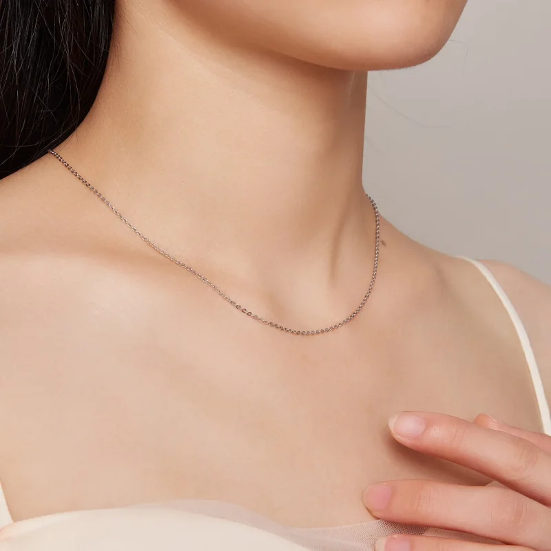 (bilde for) Pandora Style Enkelt Sølv Halskjede - SCA018 - Vis 8