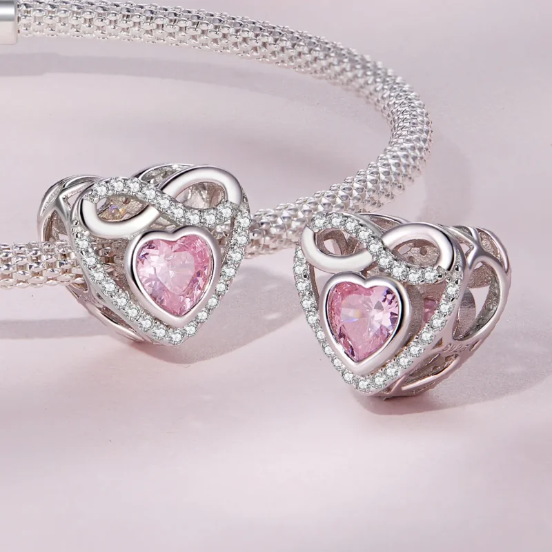 (bilde for) Pandora Style Eternal Heart Charm - BSC826 - Vis 4