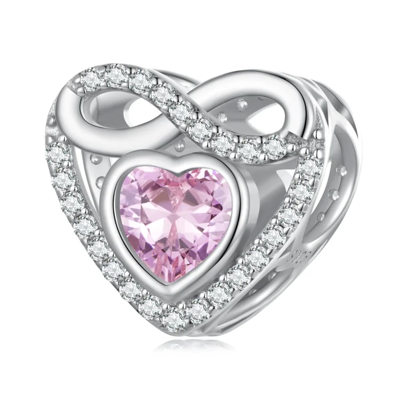 (bilde for) Pandora Style Eternal Heart Charm - BSC826 - Vis 7