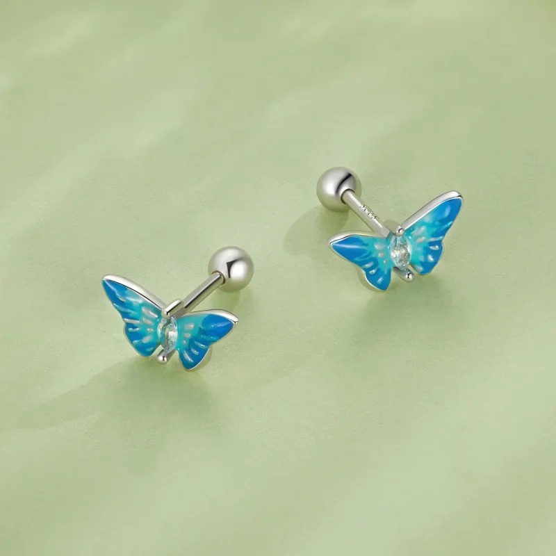 (bilde for) Pandora Style Exquisite Butterfly Studs øredobber - SCE1571 - Vis 4