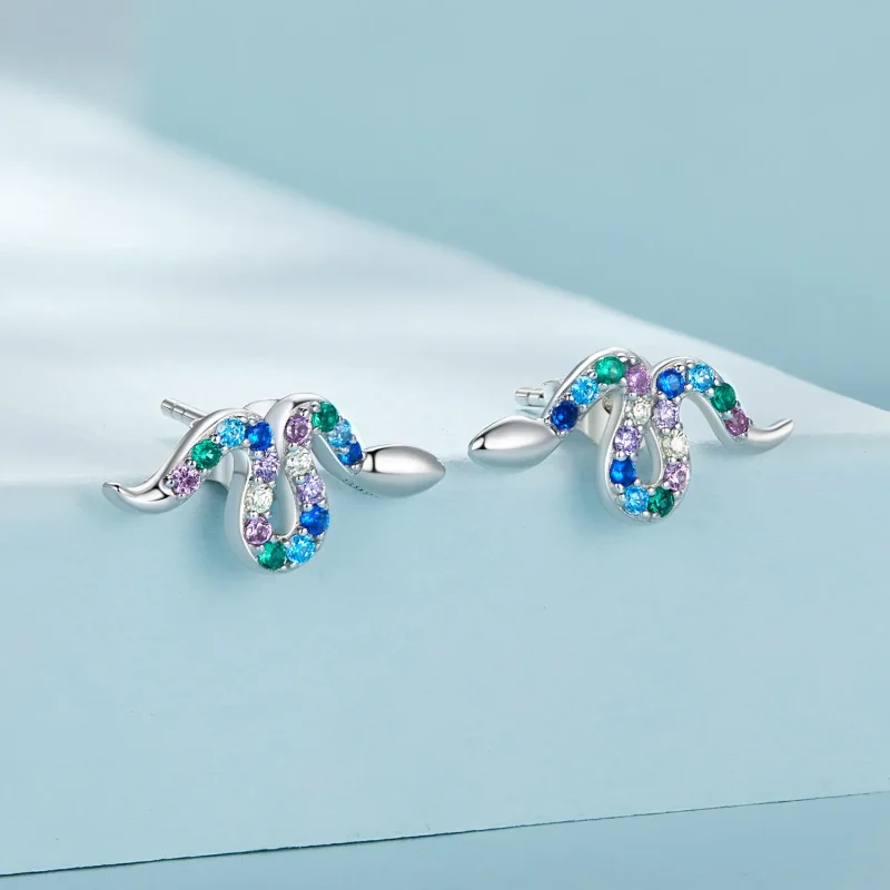 (bilde for) Pandora Style Fargerike Snake Studs øredobber - SCE1633 - Vis 2