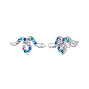 (bilde for) Pandora Style Fargerike Snake Studs øredobber - SCE1633