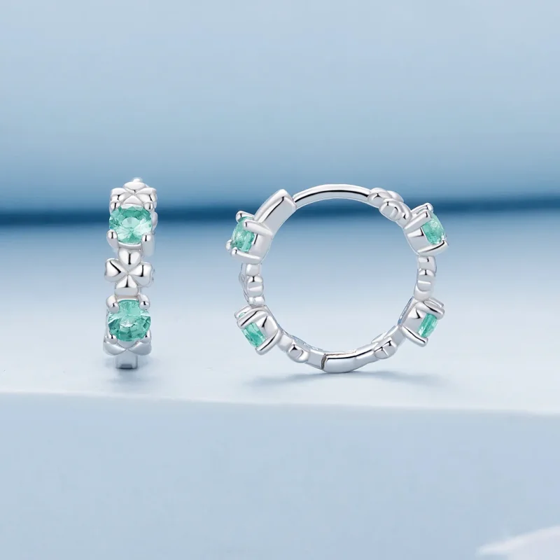 (bilde for) Pandora Style Fire Kløver Hoop øredobber - BSE826 - Vis 2