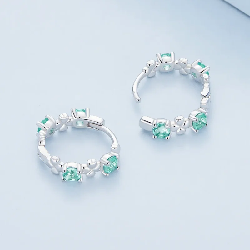 (bilde for) Pandora Style Fire Kløver Hoop øredobber - BSE826 - Vis 4