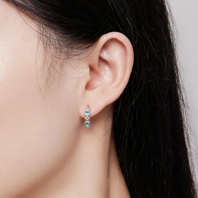 (bilde for) Pandora Style Fire Kløver Hoop øredobber - BSE826 - Vis 7