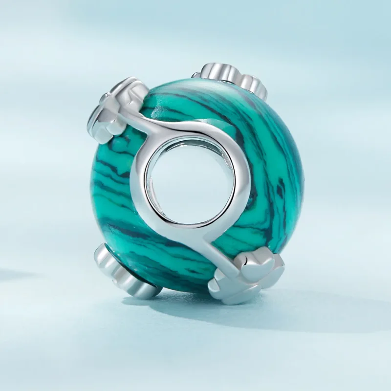 (bilde for) Pandora Style Firkløver Malakitt Charm - SCC2489 - Vis 3