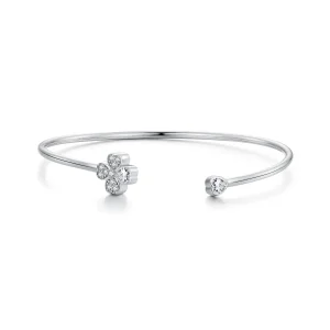 (bilde for) Pandora Style firkløver åpen armring - BSB134
