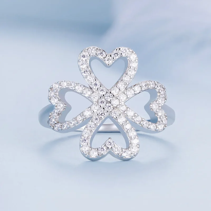(bilde for) Pandora Style Firkløverring - BSR399 - Vis 3