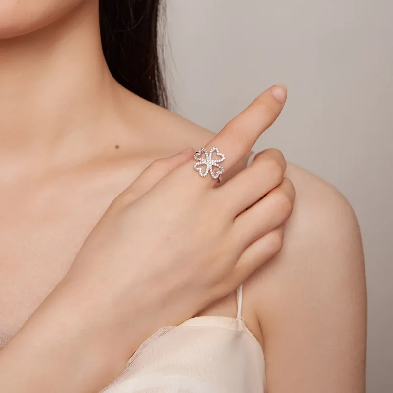 (bilde for) Pandora Style Firkløverring - BSR399 - Vis 6
