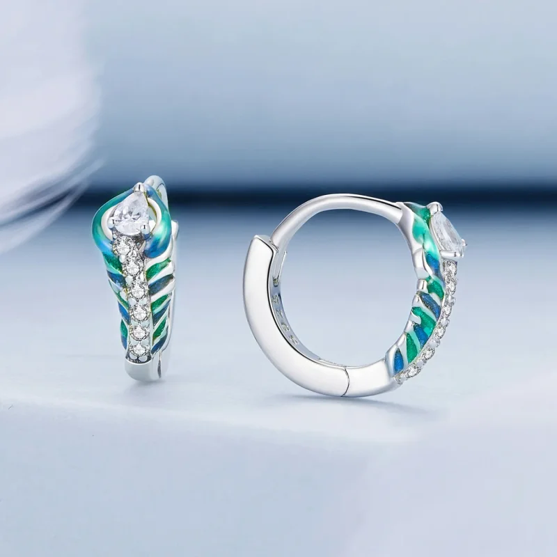 (bilde for) Pandora Style fjærringe øredobber - BSE882 - Vis 2