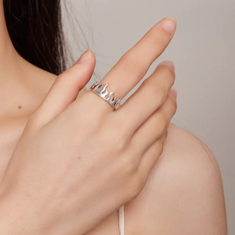 (bilde for) Pandora Style Flame Open Ring - SCR914 - Vis 5