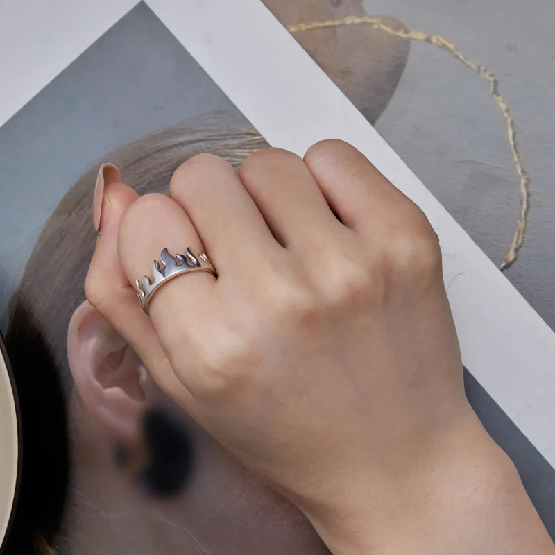 (bilde for) Pandora Style Flame Open Ring - SCR914 - Vis 6