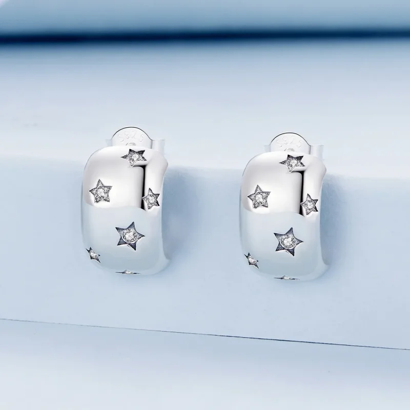 (bilde for) Pandora Style Flash Star Studs øredobber - BSE884 - Vis 2