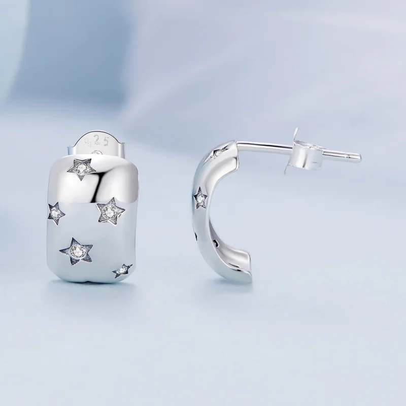 (bilde for) Pandora Style Flash Star Studs øredobber - BSE884 - Vis 4