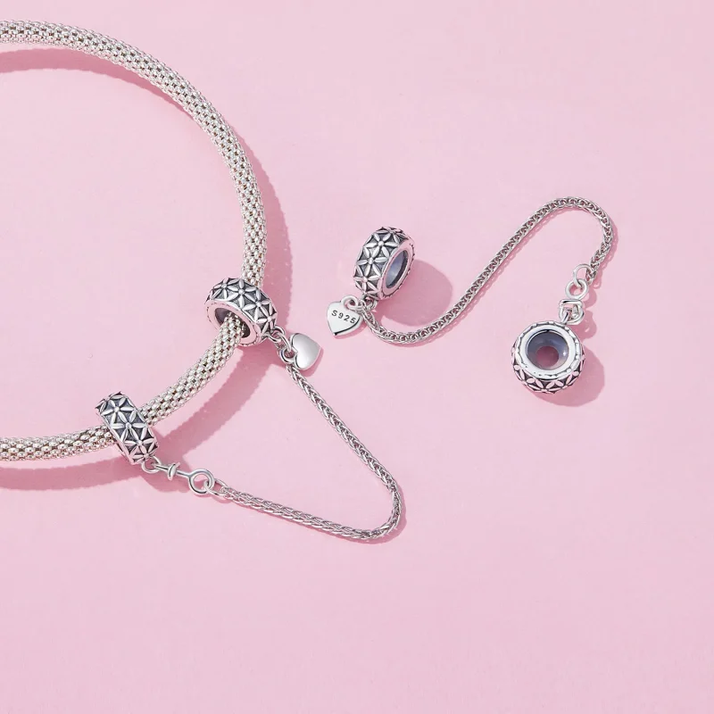 (bilde for) Pandora Style Flower of Life Silikon sikker kjede - SCC2632 - Vis 4