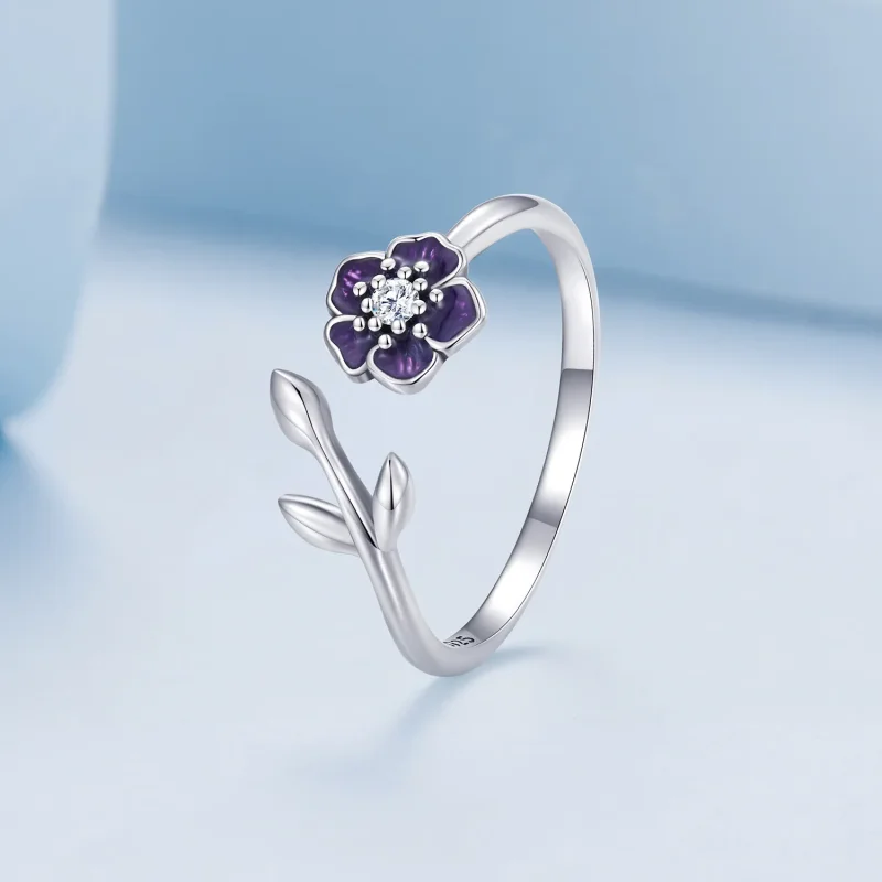 (bilde for) Pandora Style Flower Open Ring - BSR394 - Vis 2