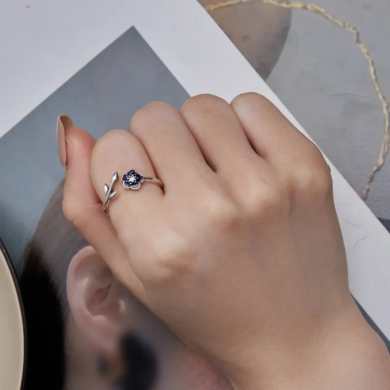 (bilde for) Pandora Style Flower Open Ring - BSR394 - Vis 6
