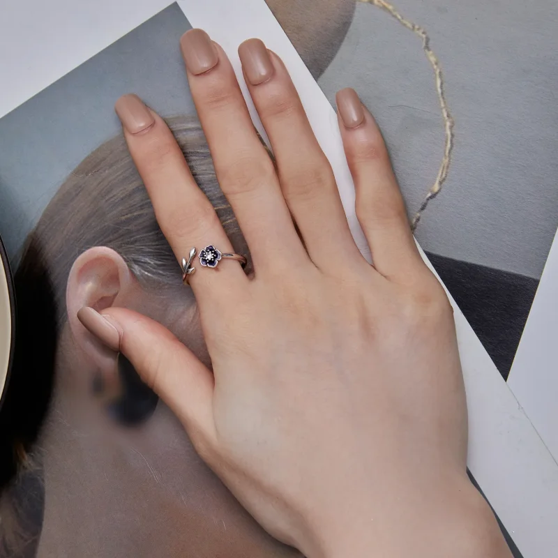 (bilde for) Pandora Style Flower Open Ring - BSR394 - Vis 7
