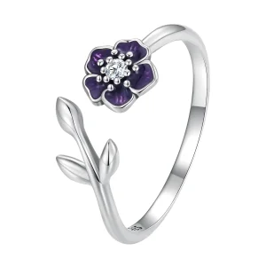 (bilde for) Pandora Style Flower Open Ring - BSR394