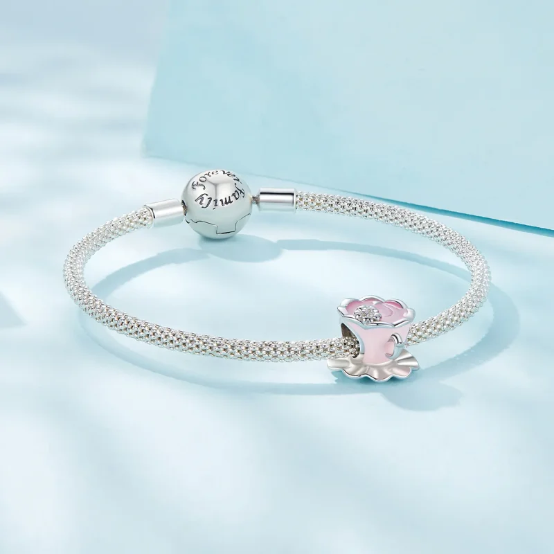 (bilde for) Pandora Style Flower Tea Cup Charm - SCC2563 - Vis 5