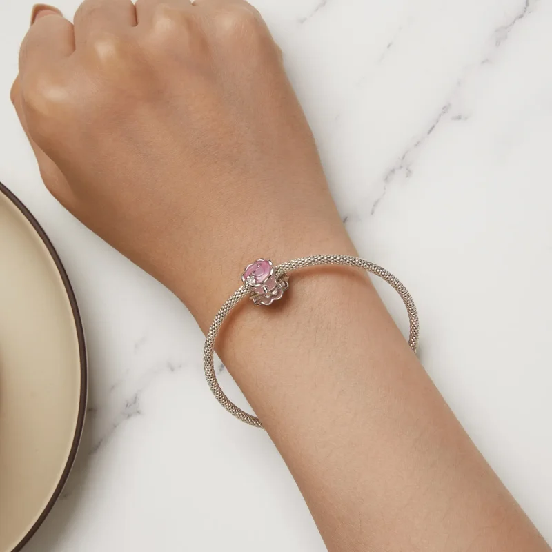 (bilde for) Pandora Style Flower Tea Cup Charm - SCC2563 - Vis 6