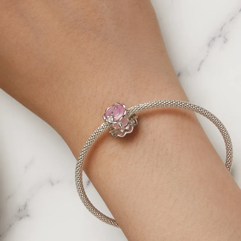 (bilde for) Pandora Style Flower Tea Cup Charm - SCC2563 - Vis 7
