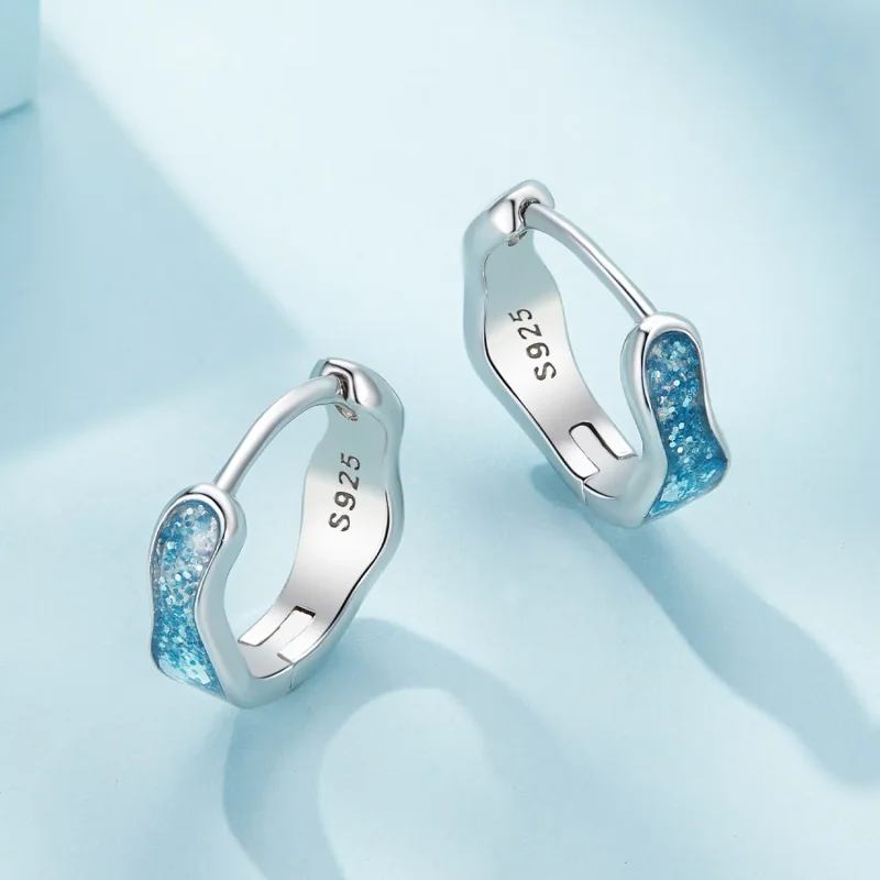 (bilde for) Pandora Style Glitrende Hoop øredobber - SCE1614 - Vis 3