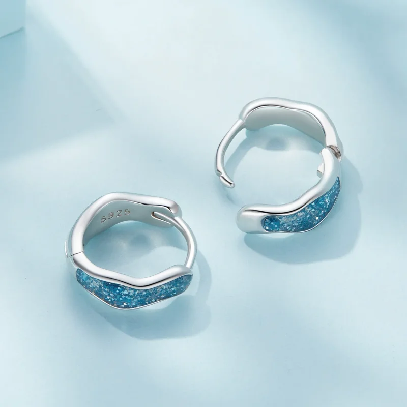 (bilde for) Pandora Style Glitrende Hoop øredobber - SCE1614 - Vis 4