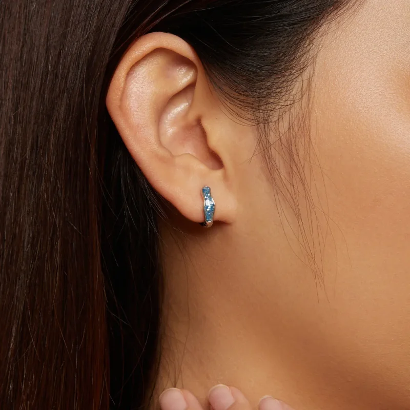 (bilde for) Pandora Style Glitrende Hoop øredobber - SCE1614 - Vis 7