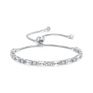 (bilde for) Pandora Style Glitrende Zircon Glide Armbånd - YIB062