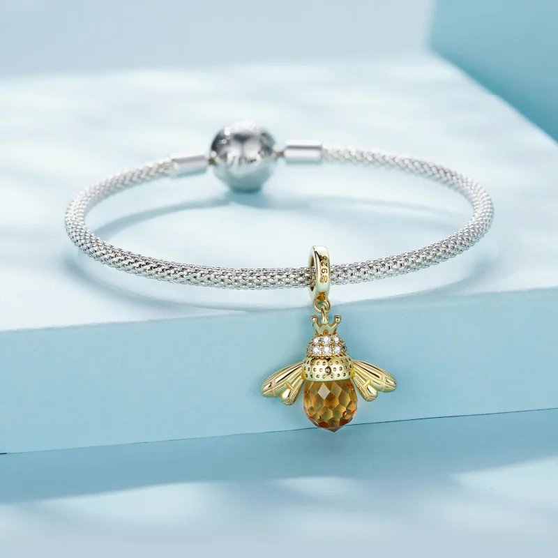(bilde for) Pandora Style Golden Bee Dangle - SCC035-B - Vis 3